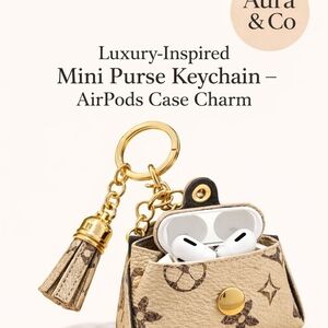 Aura & Co Mini Purse Keychain AirPods Case Charm
